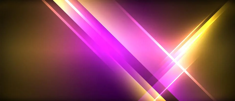 Neon glowing circle rays, light round lines in the dark, planet style neon wave 스톡 일러스트