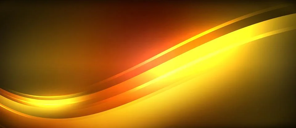 Neon glowing circle rays, light round lines in the dark, planet style neon wave Illustrazione stock
