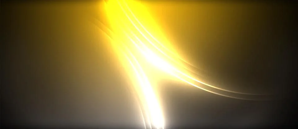 Neon glowing circle rays, light round lines in the dark, planet style neon wave 스톡 일러스트