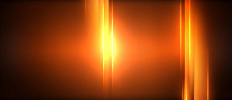 Neon glowing circle rays, light round lines in the dark, planet style neon wave Illustrazione stock