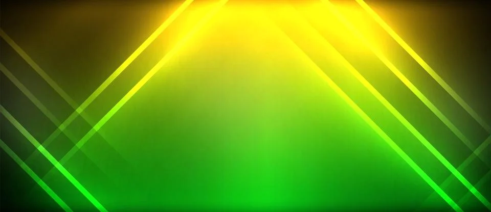 Neon glowing circle rays, light round lines in the dark, planet style neon wave Illustrazione stock