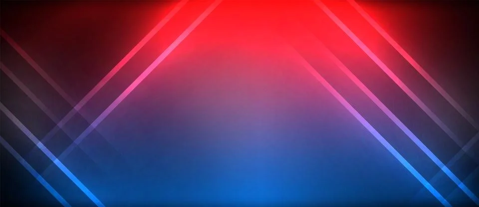Neon glowing circle rays, light round lines in the dark, planet style neon wave Illustrazione stock