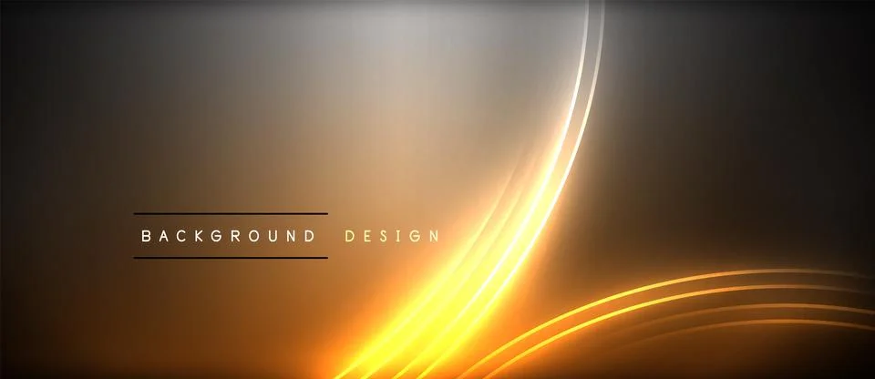 Neon glowing circle rays, light round lines in the dark, planet style neon wave Illustrazione stock