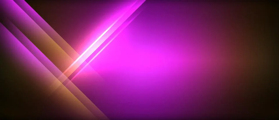 Neon glowing circle rays, light round lines in the dark, planet style neon wave Illustrazione stock