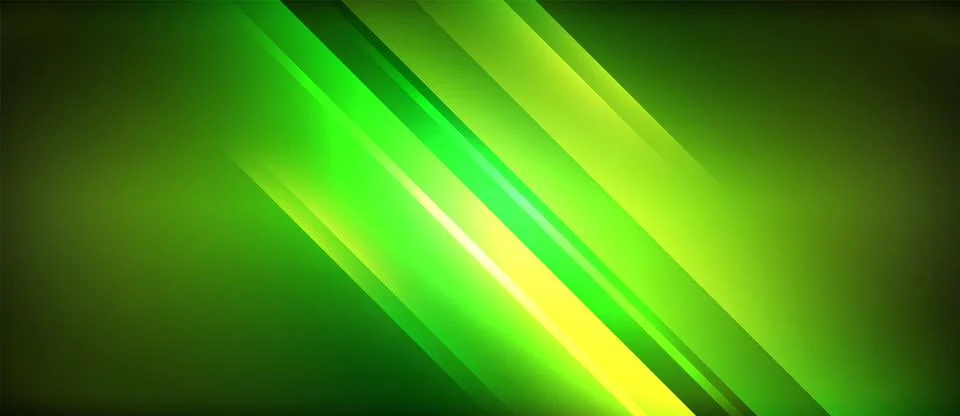 Neon glowing circle rays, light round lines in the dark, planet style neon wave Stock Illustration