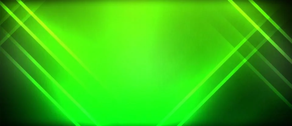 Neon glowing circle rays, light round lines in the dark, planet style neon wave Stock Illustration