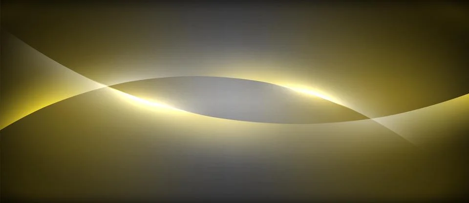 Neon glowing circle rays, light round lines in the dark, planet style neon wave Stock Illustration