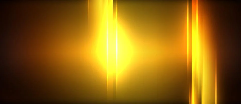Neon glowing circle rays, light round lines in the dark, planet style neon wave Illustrazione stock