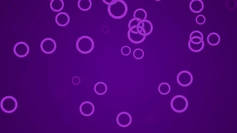 Neon Glowing Circles on Purple Background Stock Footage 340176064