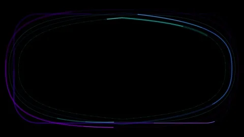 Neon glowing circular hud interface abstract motion background, loop digital 스톡 동영상 344861677