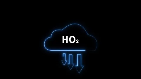 Neon glowing cloud with an illuminated letter h on a dark background Stock Footage 337367299