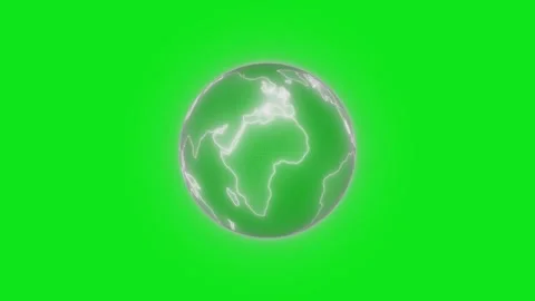 Neon Glowing Digital 3d Globe Earth Map Animation Stock Footage 314662517