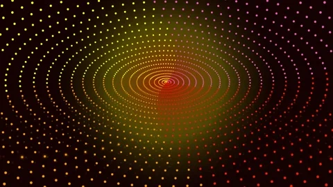 Neon Glowing Dot Tunnel Motion Background 4K Stock Footage 346545718