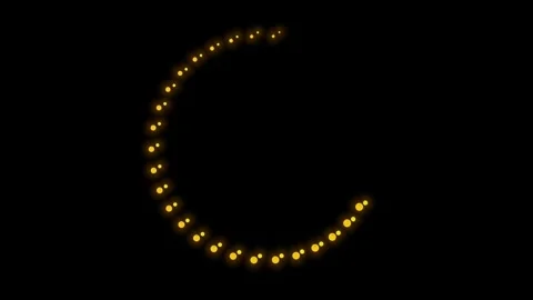 Neon Glowing Dots Loading Circle Animation Stock Footage 346716918