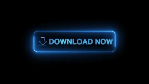 Neon glowing Download now button animation on transparent background. Download Stock Footage 313876008