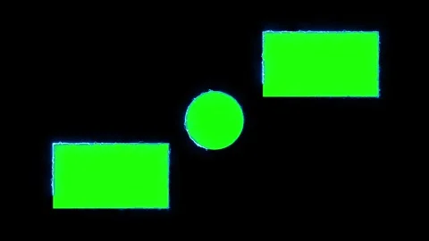 Neon glowing end screen template with green screen elements for video conte.. Stock Footage 333032358