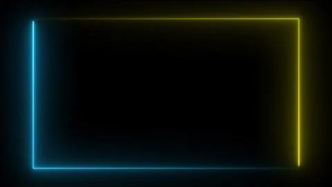 Neon glowing frame background. Abstract Colorful design laser show modern border イラスト素材