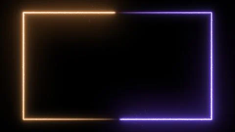 Neon glowing frame background. Laser show border. Stock Illustration