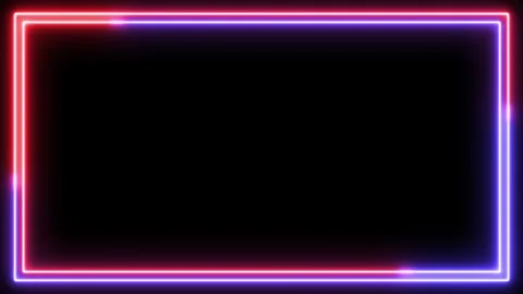 Neon glowing frame Stock Footage 277009243