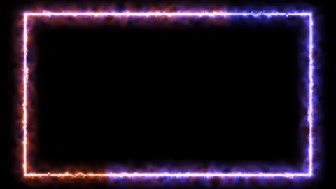 Neon Glowing Frame Stock Footage 284395095