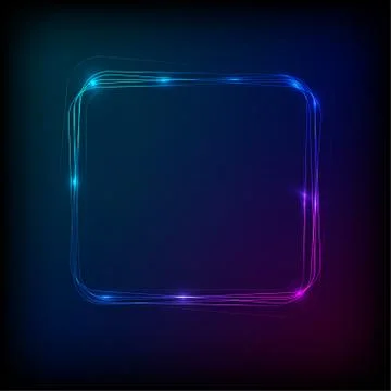 Neon glowing frame Stock Illustration