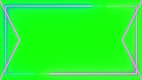 Neon glowing geometric frame animation with smooth motion for modern digital con 스톡 동영상 335673849