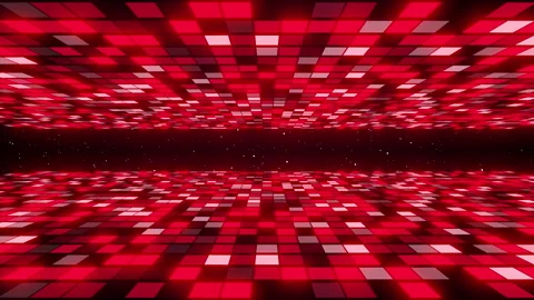 Neon Glowing High Tech, Futuristic Digital Glowing Tunnel Background Stock Footage 337022402