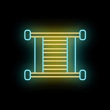 Neon glowing holy scroll icon for religion Stock Illustration