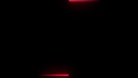 Neon glowing horizontal border line frame red dark background 4k video 25fps Stock Footage 346629855