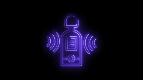 Neon glowing human silhouette with radiating waves symbolizing health monitoring Stock Footage 333966712