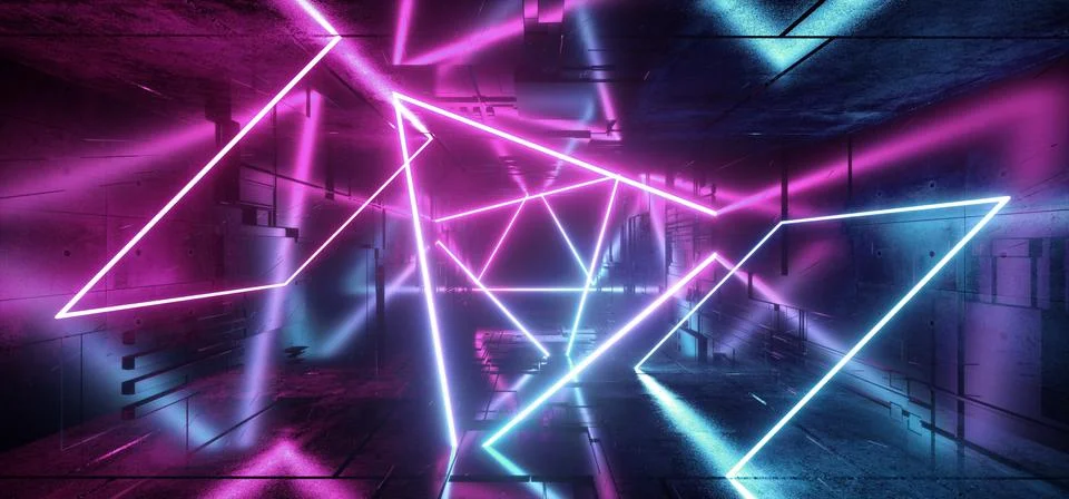 Neon Glowing Laser Beam Sci Fi Future Modern Portal Gate Virtual Cyber Vibran 스톡 일러스트