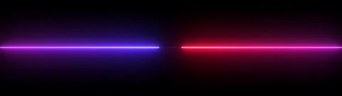 Neon glowing light horizontal line shifting colors across dark black backgr.. 스톡 동영상 334906221
