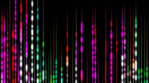 Neon glowing lights loopable background, colorful vertical stripes flashing Stock Footage 133108486