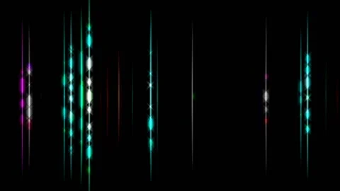 Neon glowing lights loopable background, colorful vertical stripes flashing Stock Footage 133108596