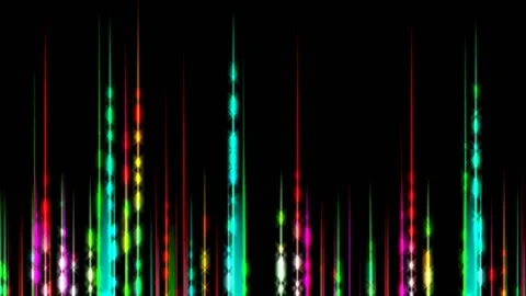 Neon glowing lights loopable background, colorful vertical stripes flashing Stock Footage 133109028