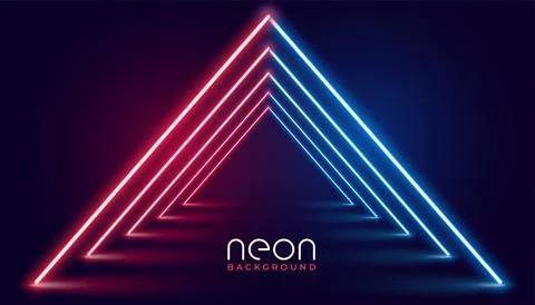 Neon glowing lights pathway perspective background design Stock Illustration
