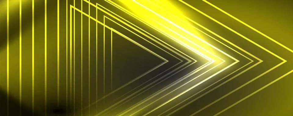 Neon glowing lines and angles, magic energy space light concept. Vector 스톡 일러스트