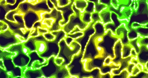 Neon glowing liquid. Abstract Fluid Animation yellow green Color Flowing Wa.. Vídeos de archivo 224923201