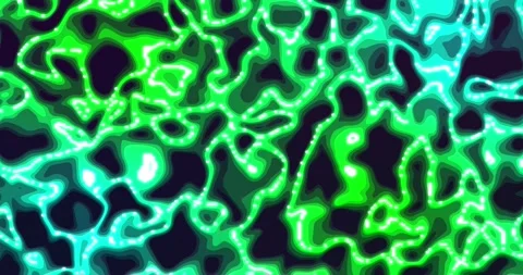 Neon glowing liquid. Abstract Fluid Animation Green Blue Color Flowing Wavy.. Vídeos de archivo 224924457