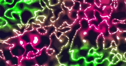 Neon glowing liquid. Abstract Fluid Animation Green pink Color Flowing Wavy.. 스톡 동영상 224924534