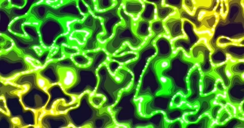 Neon glowing liquid. Abstract Fluid Animation Green yellow Color Flowing Wa.. Vídeos de archivo 224924854