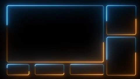 Neon glowing live streaming frame loop a... | Stock Video | Pond5