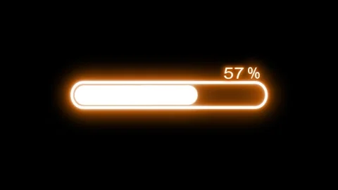 Neon Glowing Loading Bar Animation with Smooth Progress Effect 動画素材 314655079