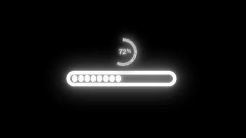 Neon Glowing Loading Bar Progress Animation Stock Footage 315191457