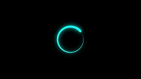 Neon Glowing Loading Circle Animation 4k animation Stock Footage 322968203