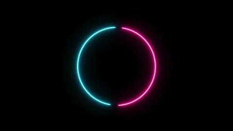 Neon glowing loading circle animation. Vidéo 336621313