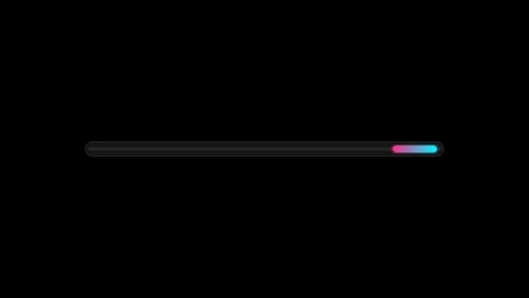 Neon glowing loading progress bar animation with pink and blue light slider.. 스톡 동영상 346438141