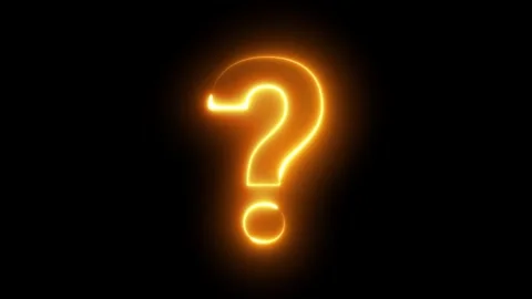 Neon glowing loop question mark icon Stock Footage 283911324