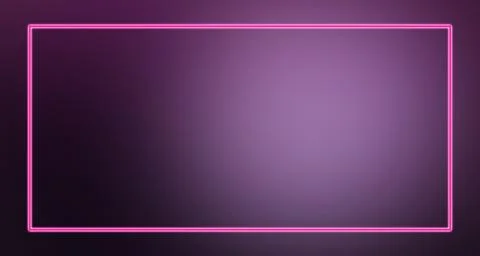 Neon glowing magic frame. fire wave line Glitter sparkle effect pink dark wal Stock Illustration