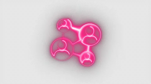 Neon Glowing Network Connection with People Icons Stock Footage 320508705